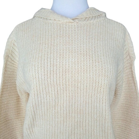 Abound Beige Hooded Sweater Size S NWT - Picture 6 of 11